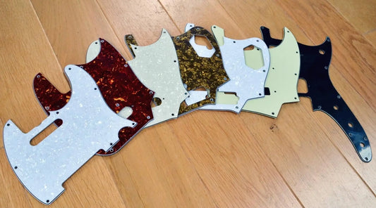 Armstrong Music - selection of pickguards for guitar made by us here in the UK