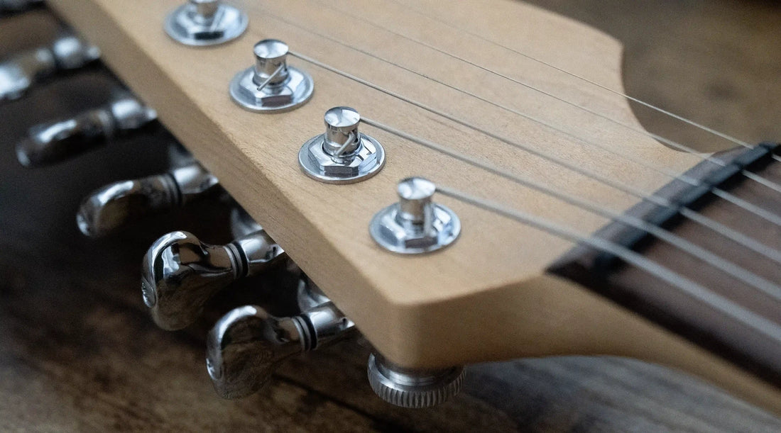 Gotoh Locking Machine Heads Close Up Headstock