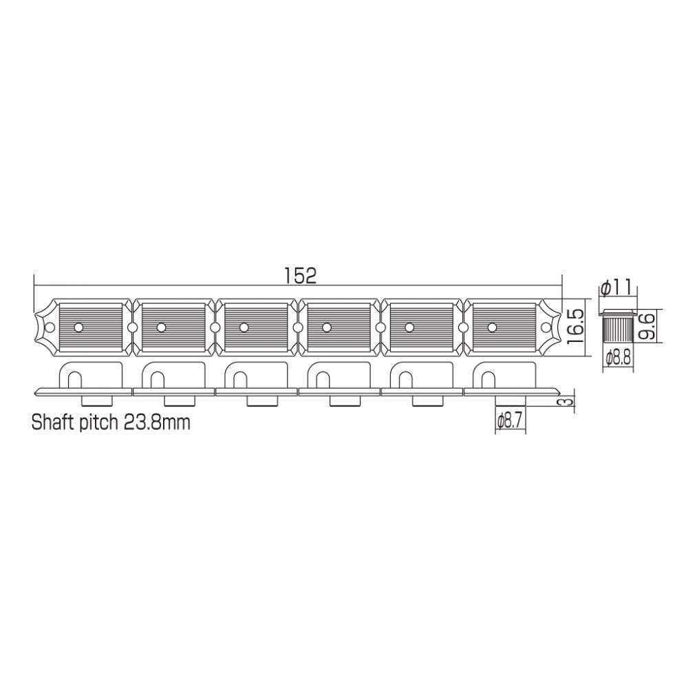 SDS510 Series 6 In Line Vintage-Style Tuners Magnum Lock Height Adjustable Posts 15:1 Gear Ratio