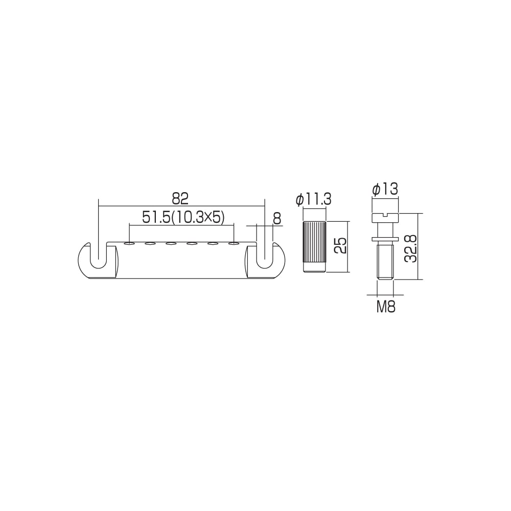 Stop Tailpiece - Aluminium