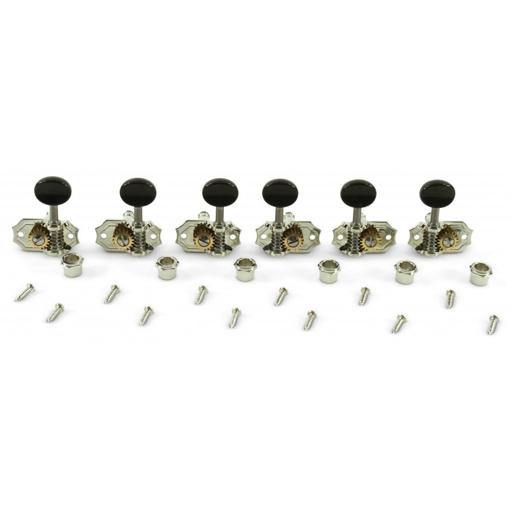 3 Per Side Prestige Series Vintage Vertical Mount Open Bronze Gear Tuning Machines