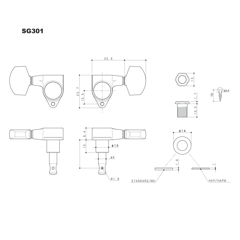 SG301 series 3 Aside 18:1 Gear Ratio