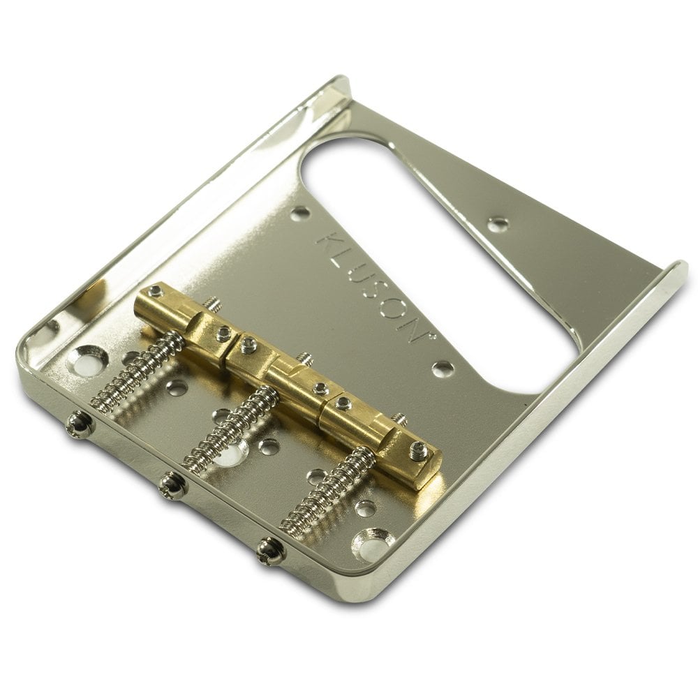 Hybrid Replacement Bridge For Fender American Standard Telecaster Steel With Intonated Brass Saddles