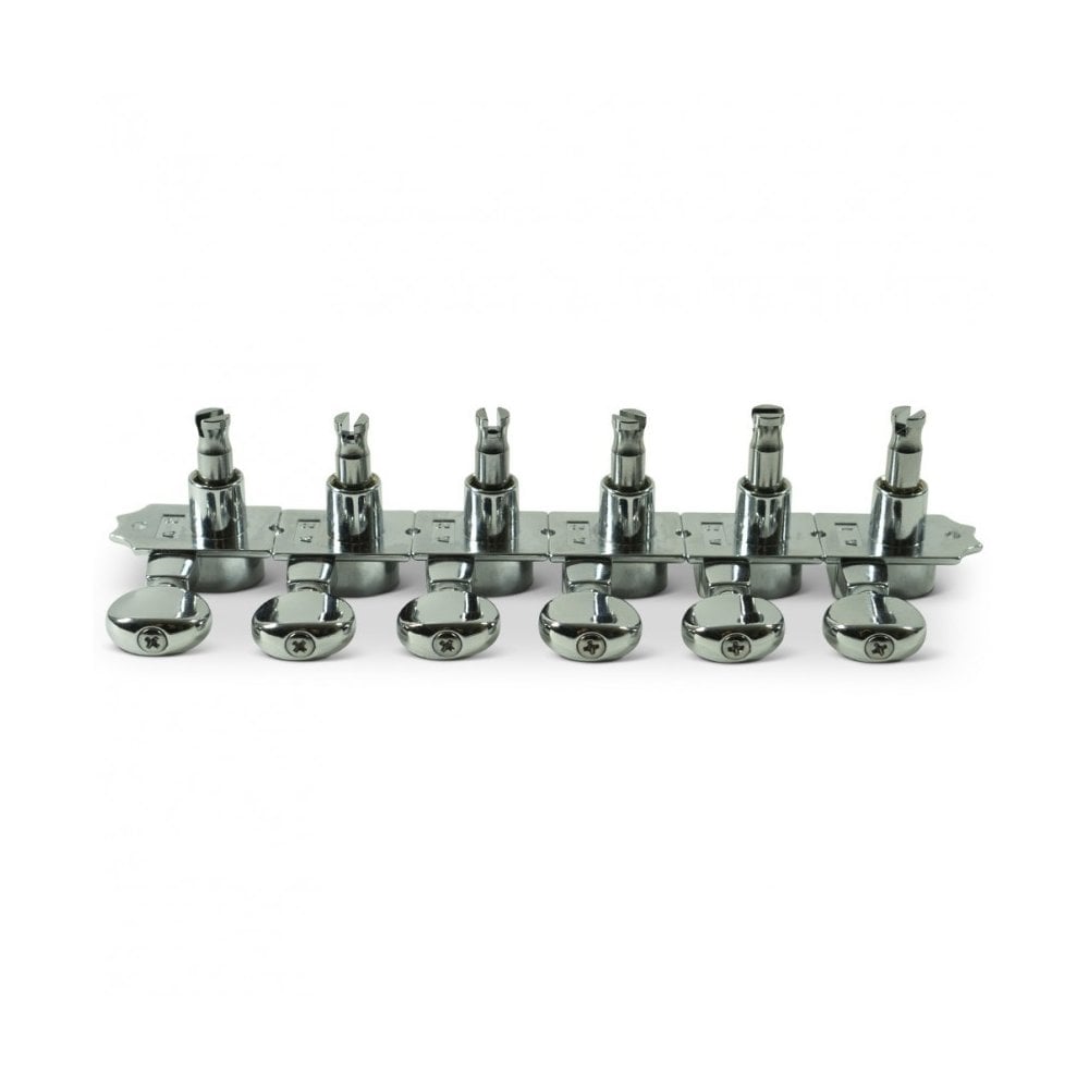 6 In Line Revolution Series H-Mount Tuning Machines With Staggered Posts 19:1 Gear Ratio