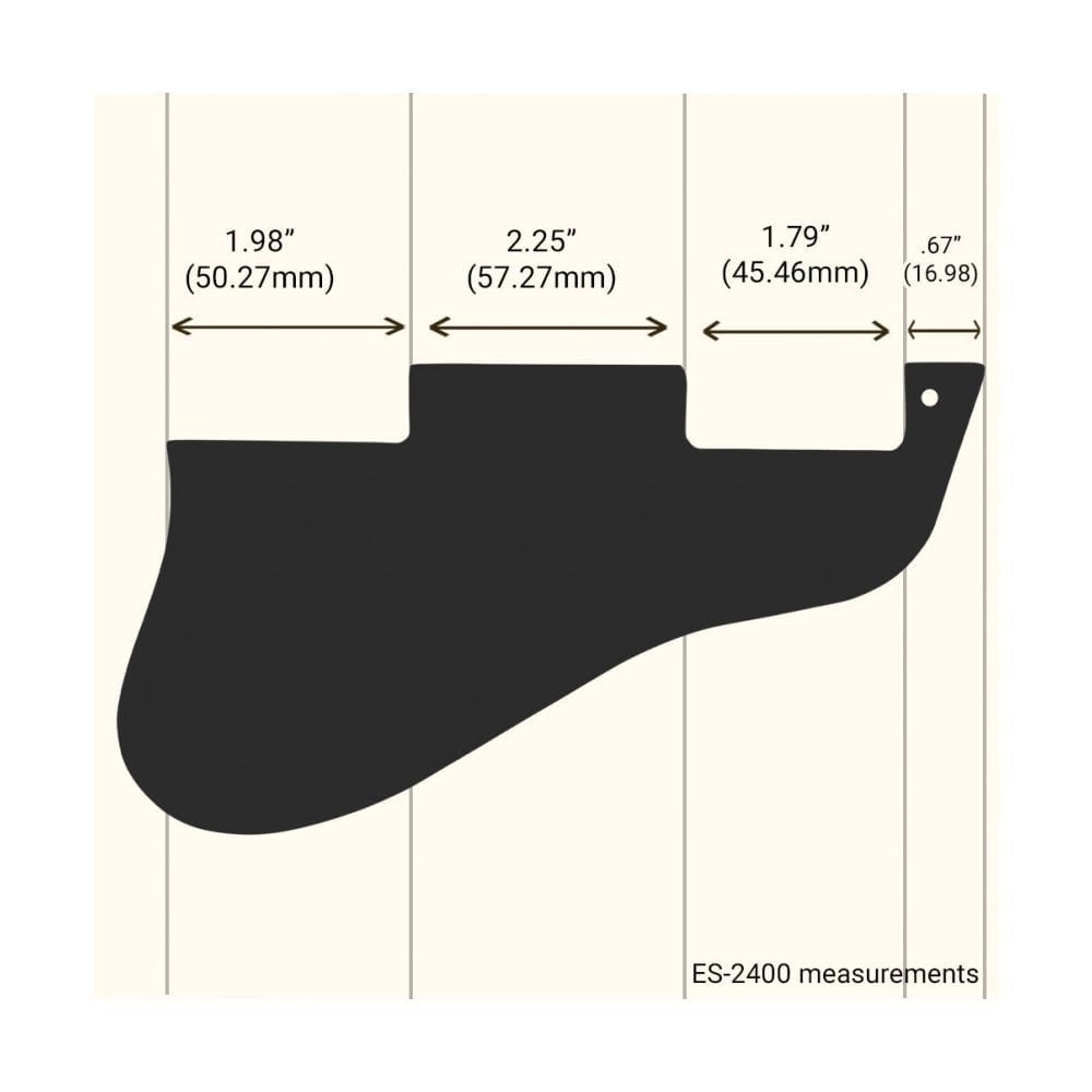 ES-335 Replacement Pickguard for USA 1960's Era Original and Reissue Models - Parchment Solid Single Ply