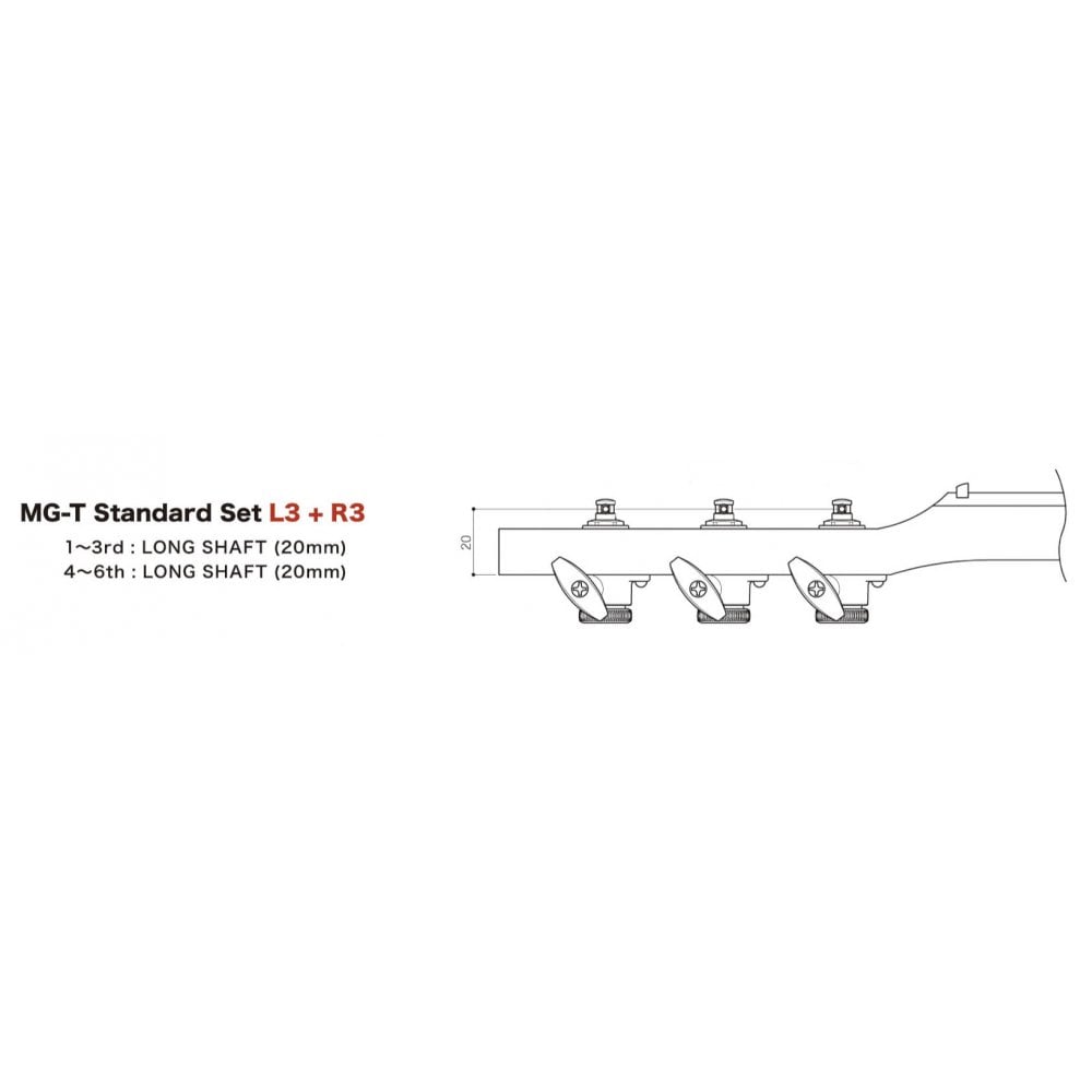 SG301 Magnum Lock 3 Aside Traditional Tuners with Metal Tulip Buttons 18:1 Gear Ratio