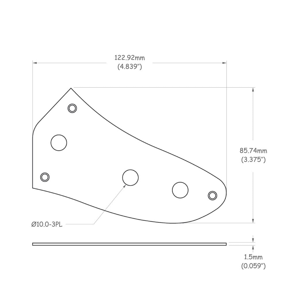 Lower Control Plate for Fender Jaguar