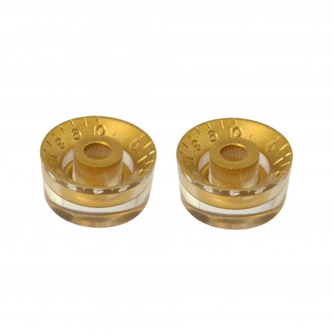 Speed Knob (Set of 2) Gold, Embossed Numbers, USA fit and CTS pots