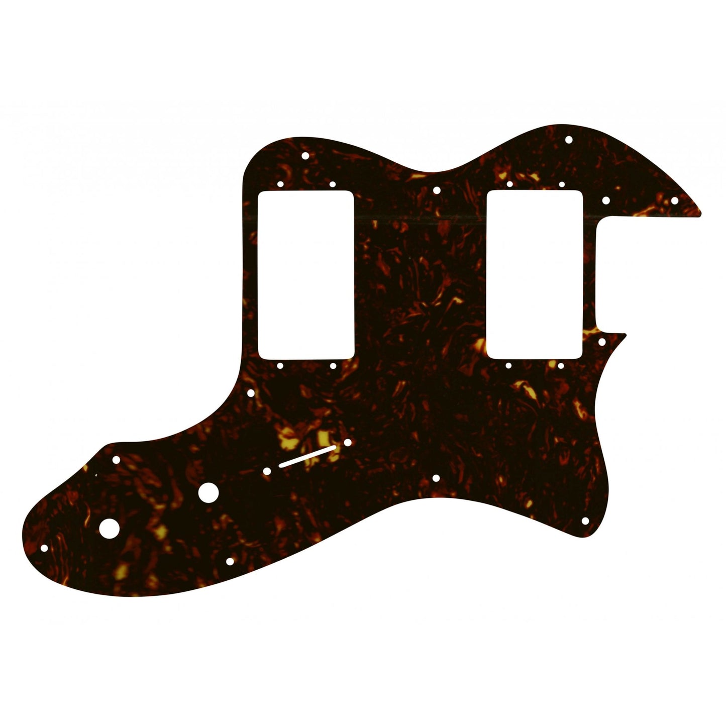 Tele Thinline - Dark Brown Celluloid Tortoiseshell W/B/W Lamination Fender Wide Range Humbuckers