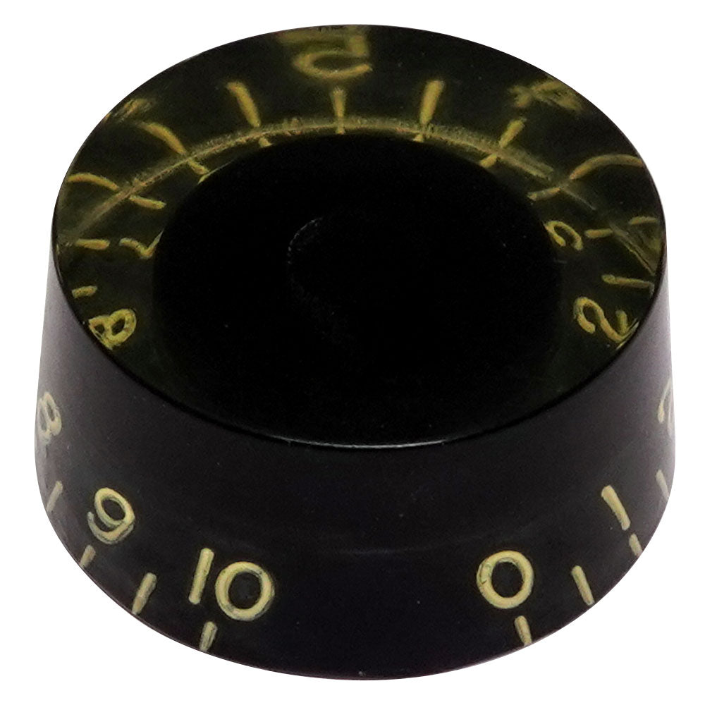 Speed Knob (Set of 4) Relic Black, CAB Material, Embossed Off-White Numbers, USA fit and CTS pots