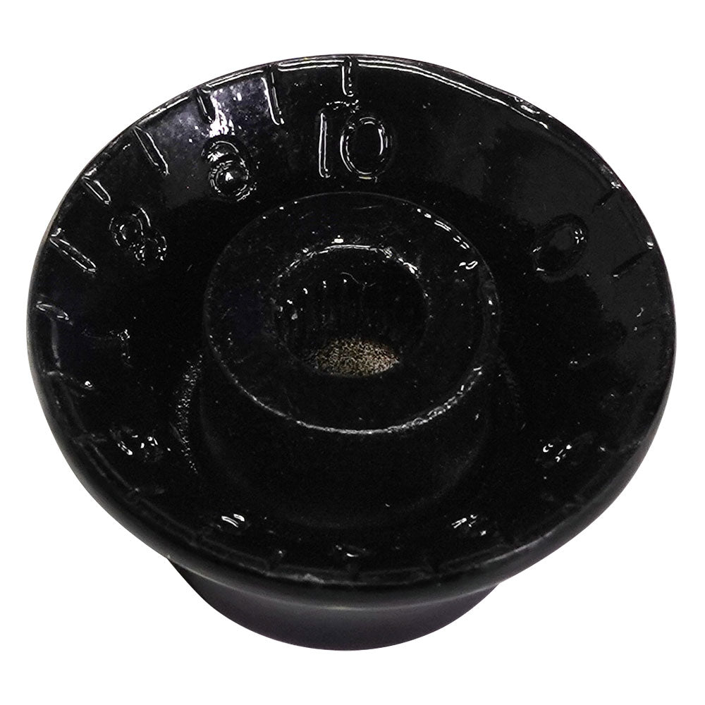 Bell Knob (Set of 4) Relic Black, CAB Material, Embossed Off-White Numbers, USA fit and CTS pots