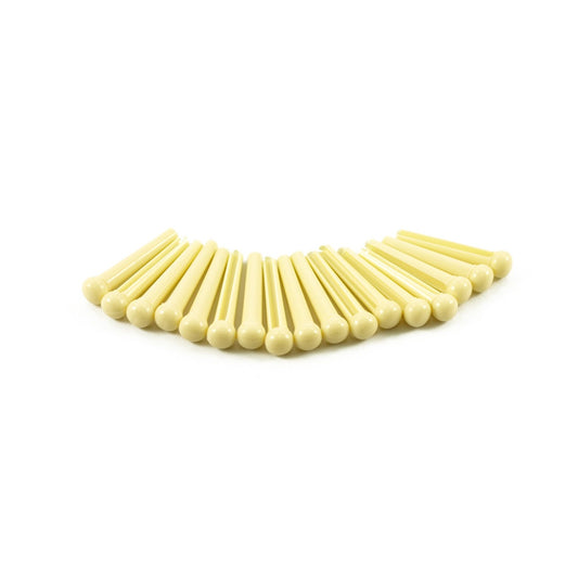 Plastic Bridge Pins Cream, No Dot - Set of 50