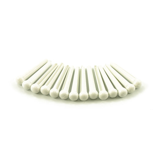 Plastic Bridge Pins White, No Dot - Set of 50