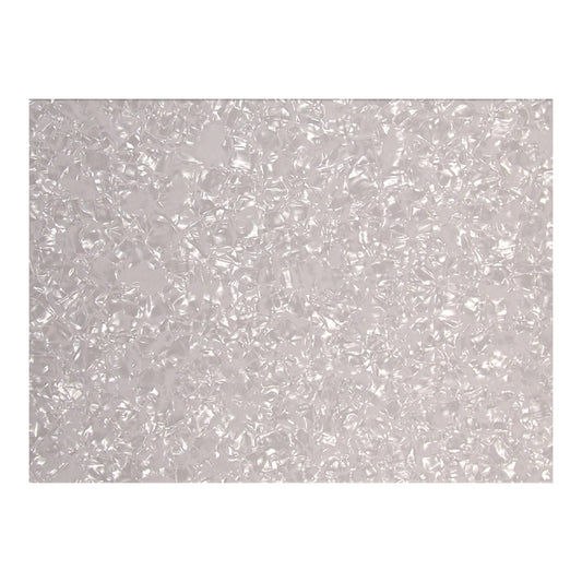 White Pearloid Pickguard Material 3 ply Blank Sheet - 435mm x 290mm