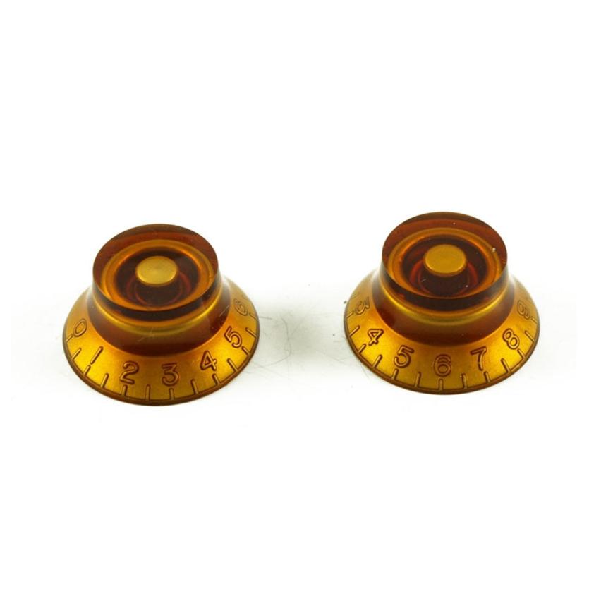 Bell Knob (Set of 2) Amber, USA fit and CTS pots