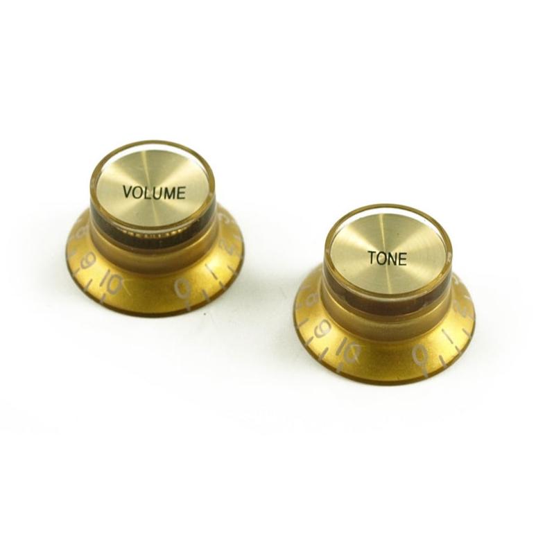 Bell Knob Set (1 x volume 1 x tone) Gold, USA fit and CTS pots