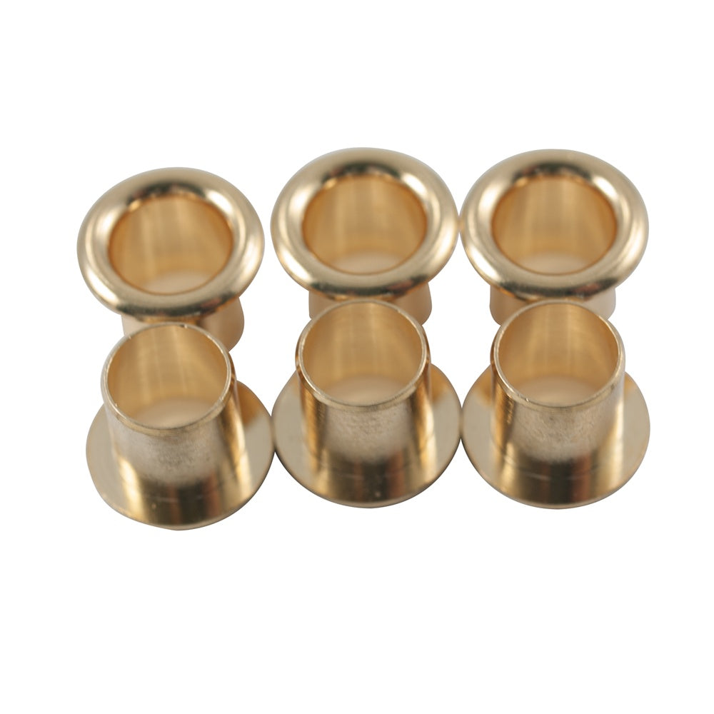 Push-Fit Stamped Tuning Machine Eylets (Set of 6) Gold