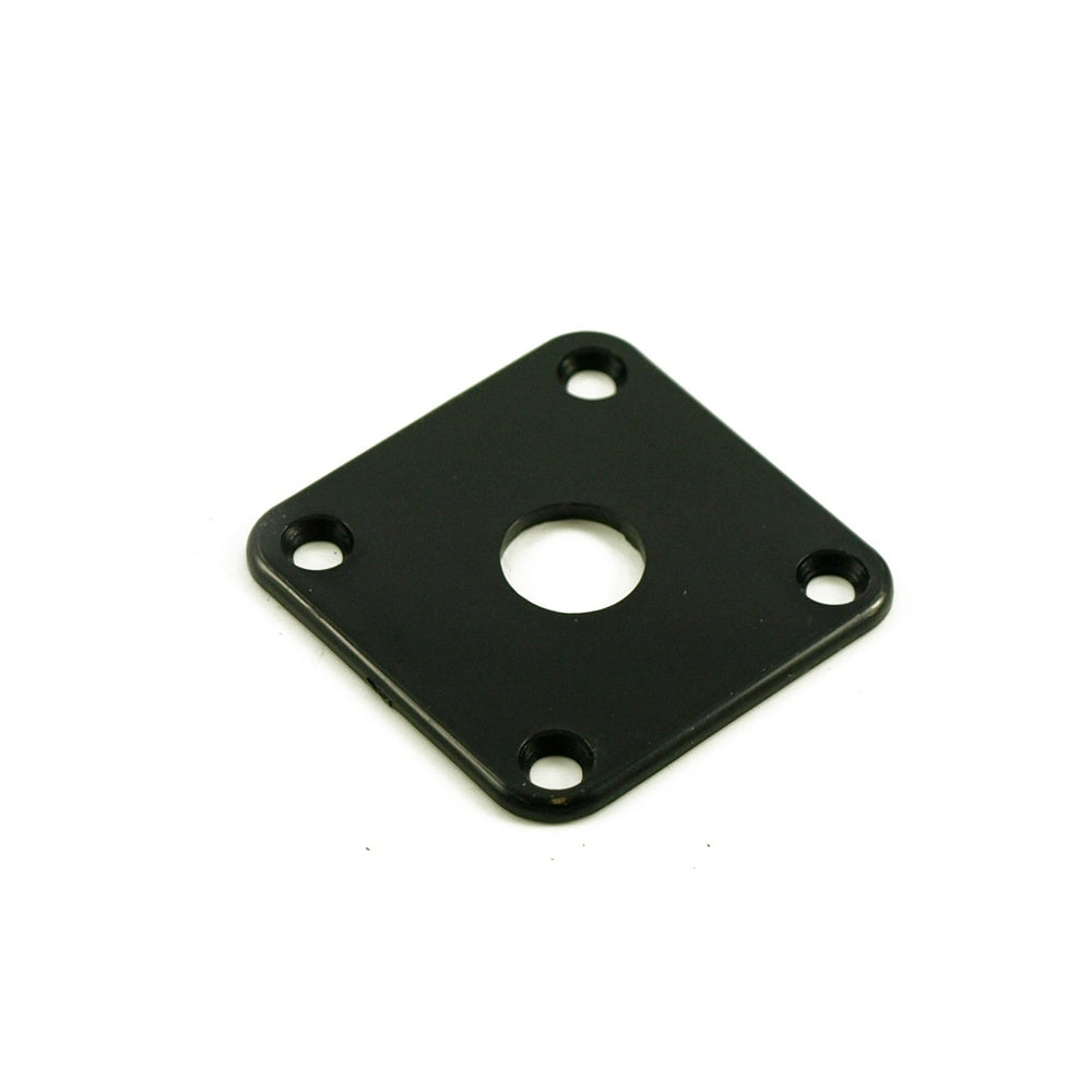 Les Paul Square Jack Plate Black Plastic