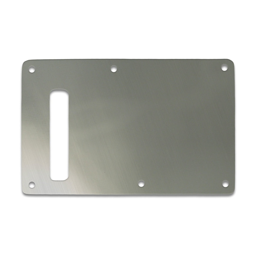 Strat Backplate - Brushed Silver (Simulated)