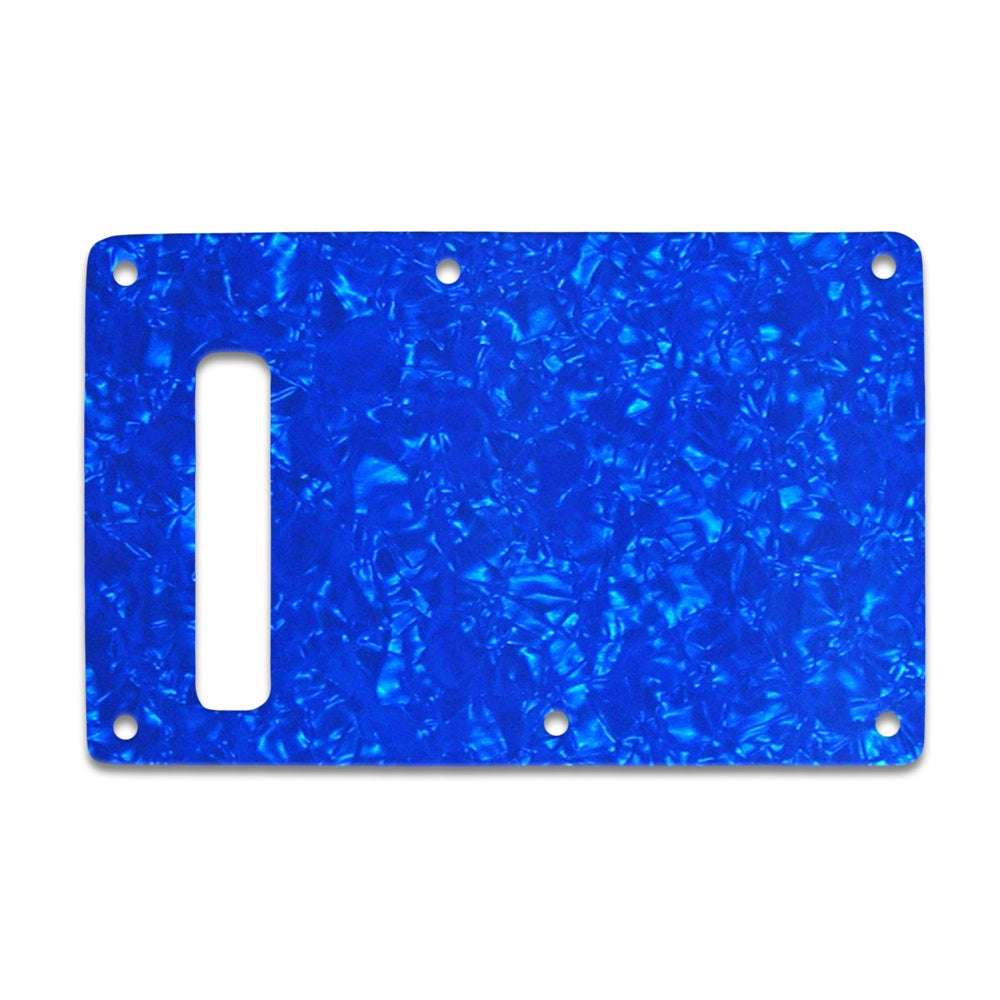 Strat Backplate - Blue Pearl White/Black/White 3 ply Lamination