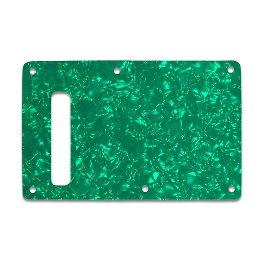 Strat Backplate - Green Pearl White/Black/White 3 ply Lamination