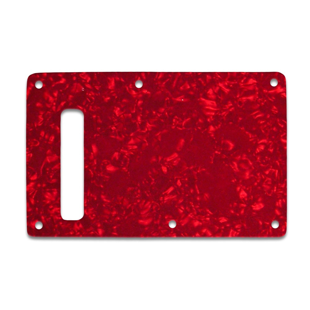 Strat Backplate - Red Pearl White/Black/White 3 ply Lamination