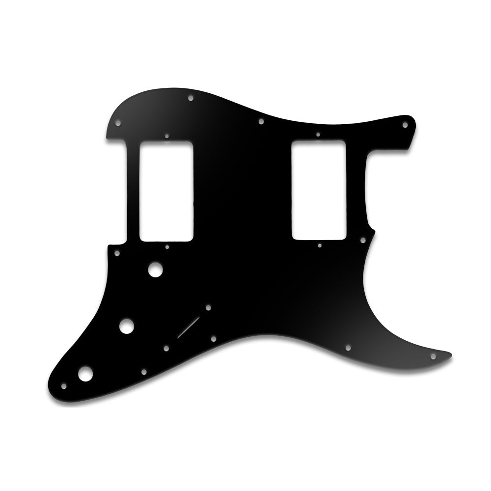 Strat 2 Hums - Matte Black .090" / 2.29mm thick, with bevelled edge.