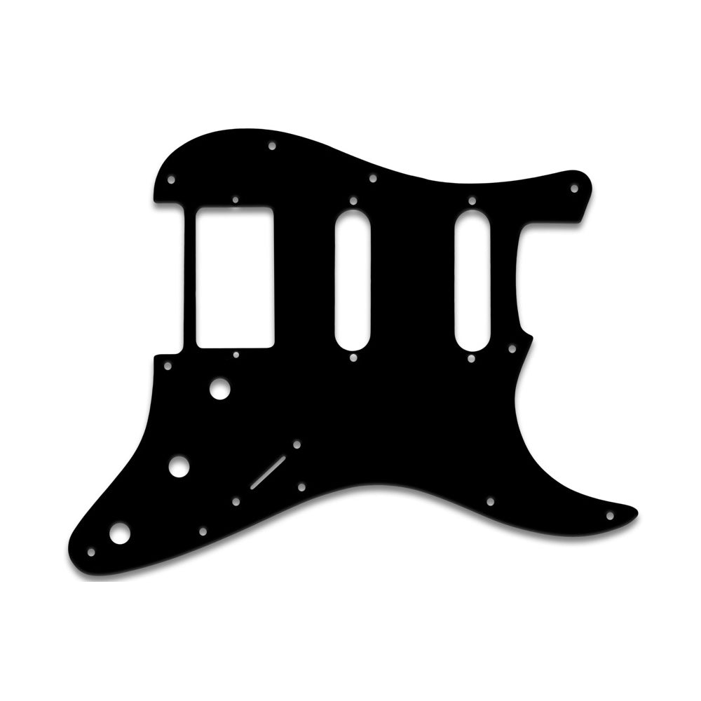 Strat Humbucker Single Single - Thin Shiny Black .060" / 1.52mm Thickness, No Bevelled Edge