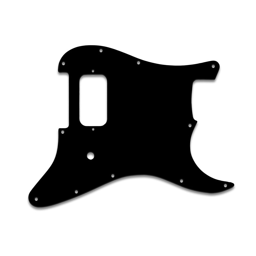 Strat Tom Delonge - Thin Shiny Black .060" / 1.52mm Thickness, No Bevelled Edge