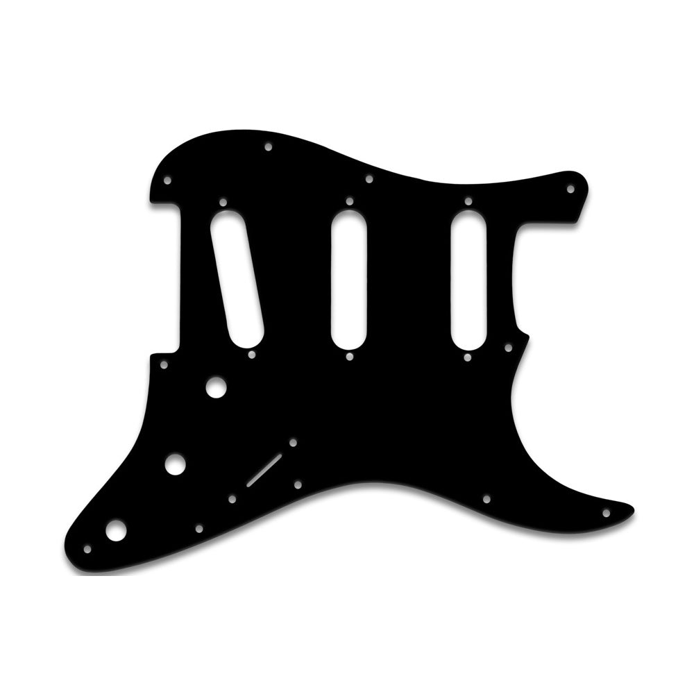 Strat Voodoo - Solid Shiny Black .090" / 2.29mm thick, with bevelled edge