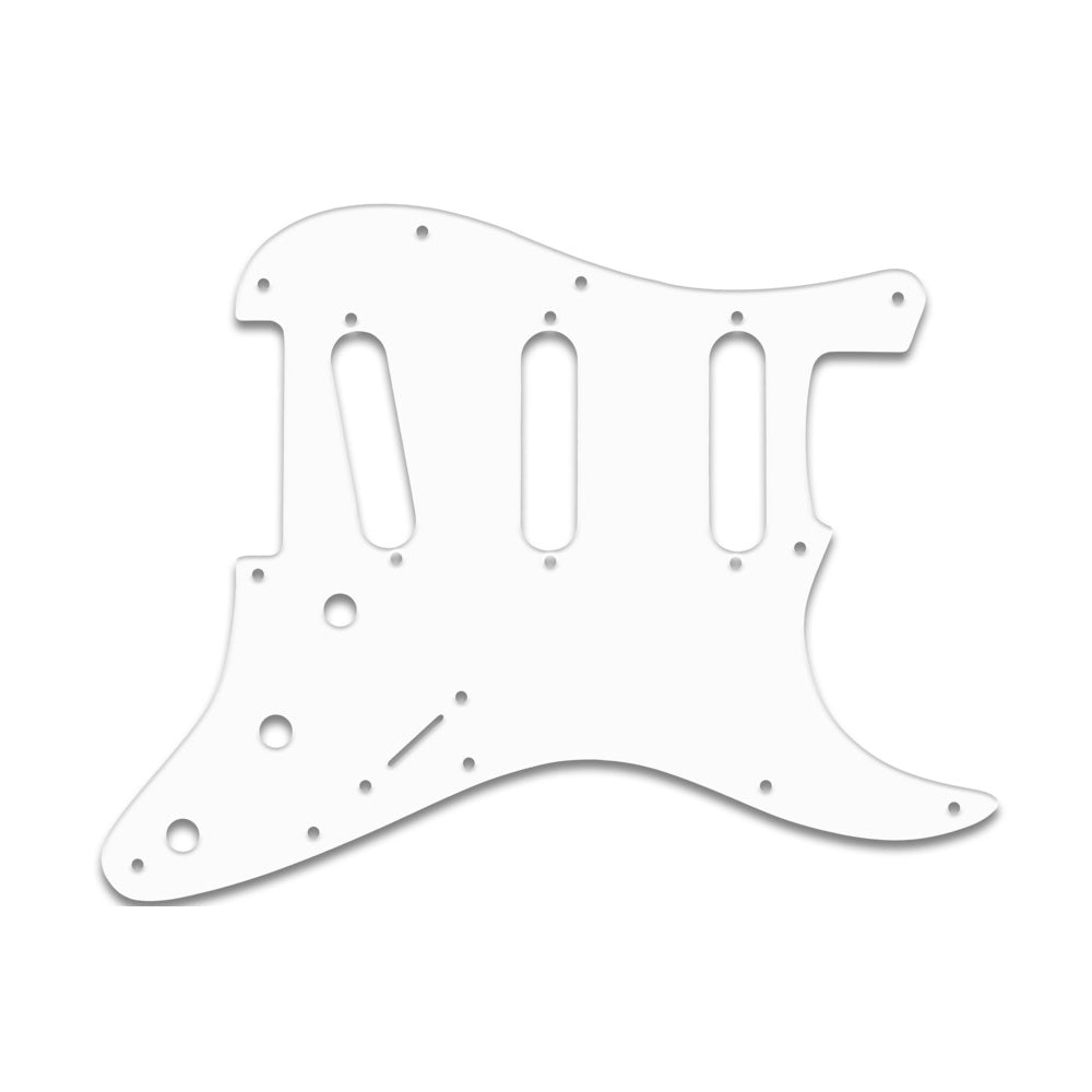 Strat Voodoo - Solid Shiny White .090" / 2.29mm thick, with bevelled edge