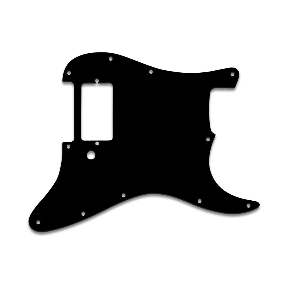 Strat 1 Humbucker Only - Thin Shiny Black .060" / 1.52mm Thickness, No Bevelled Edge