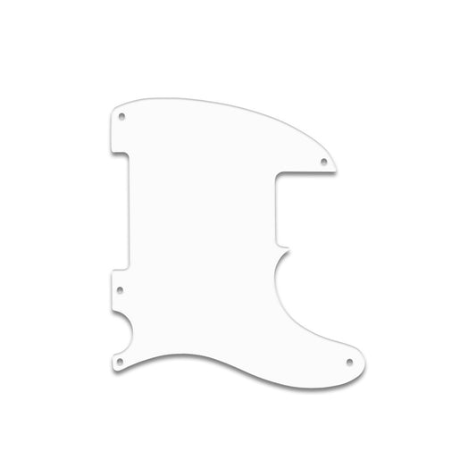 Tele / Esquire 5 Hole - Thin Shiny White .060" / 1.52mm Thickness, No Bevelled Edge