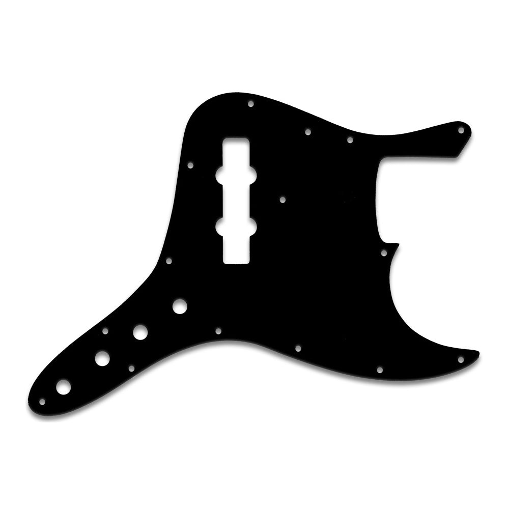 Jazz Bass Custom - Thin Shiny Black .060" / 1.52mm Thickness, No Bevelled Edge