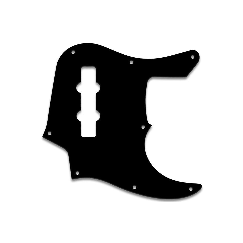 Jazz Bass Longhorn (22 Fret) - Thin Shiny Black .060" / 1.52mm Thickness, No Bevelled Edge