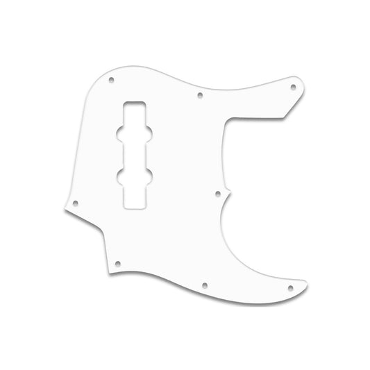 Jazz Bass Longhorn (22 Fret) - Thin Shiny White .060" / 1.52mm Thickness, No Bevelled Edge