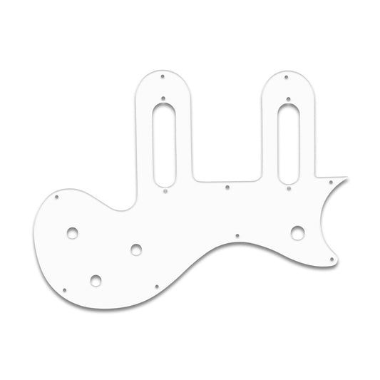 Melody Maker - 2 Pickup - Thin Shiny White .060" / 1.52mm Thickness, No Bevelled Edge