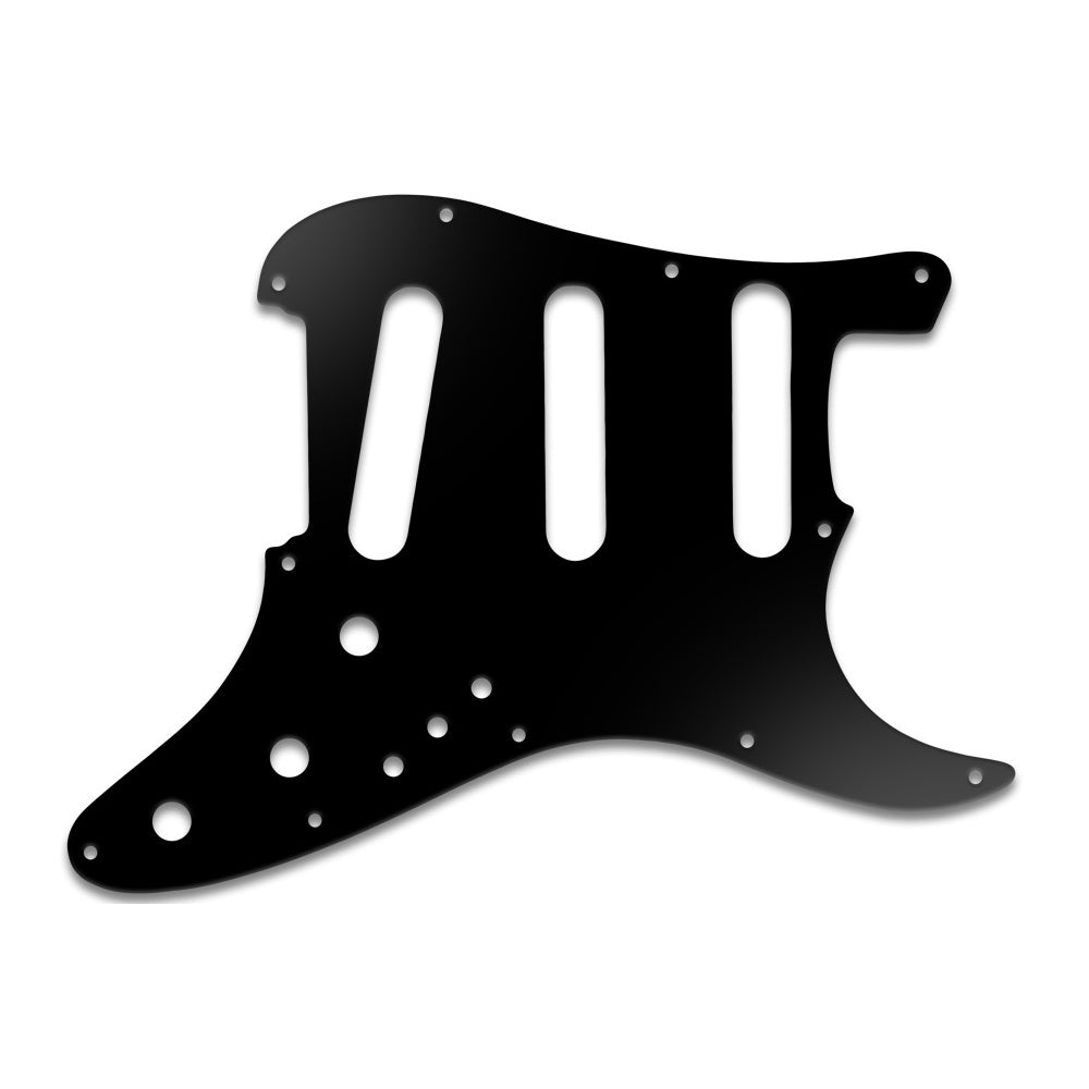Strat Elite - Matte Black Thin .090" / 2.29mm thick, with bevelled edge.
