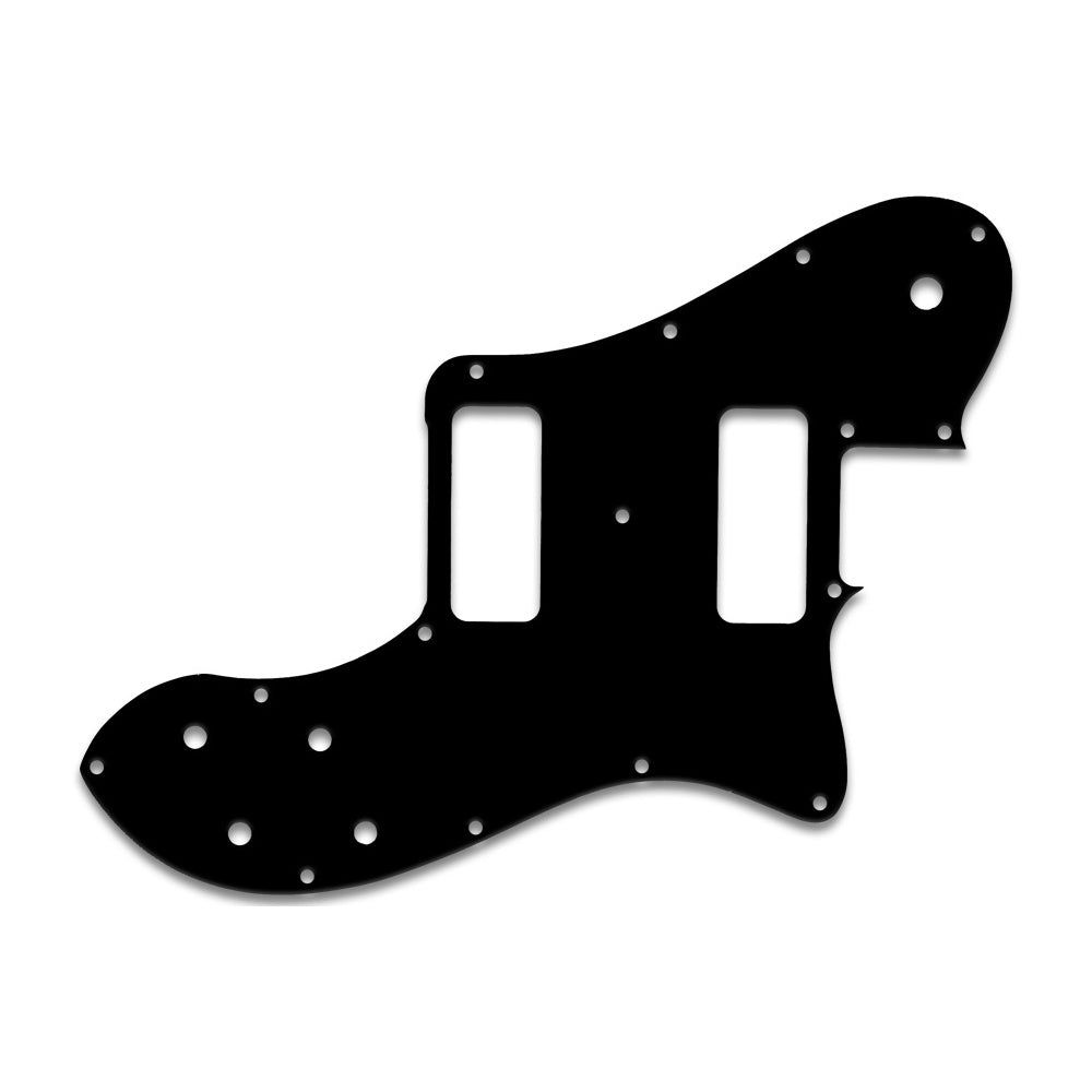 Classic Player Telecaster Deluxe Black Dove - Solid Shiny Black .090" / 2.29mm thick, with bevelled edge