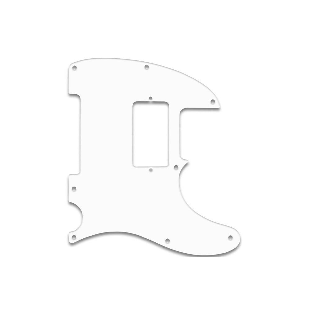 Tele Humbucker - Thin Shiny White .060" / 1.52mm Thickness, No Bevelled Edge