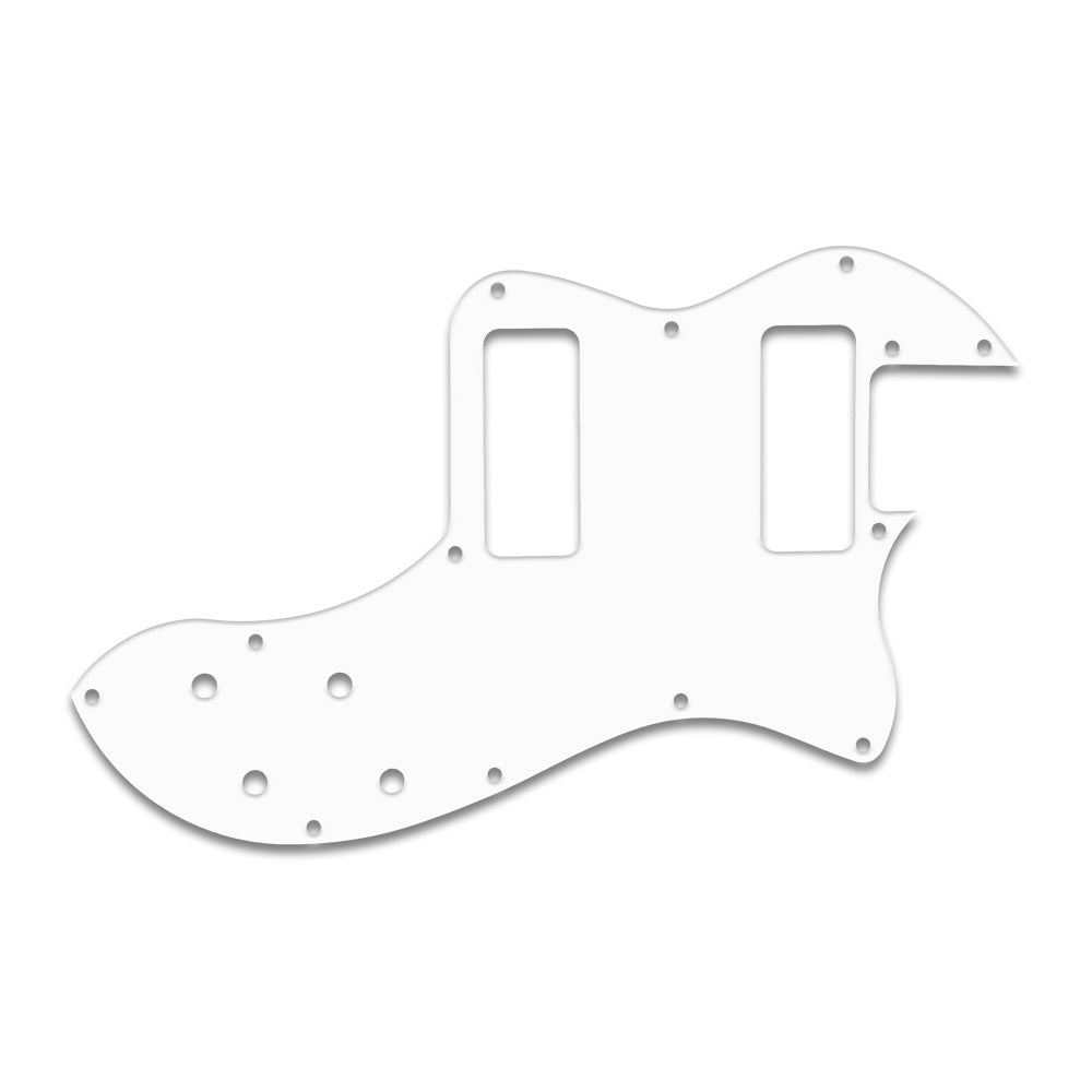 Modern Player Telecaster Thinline Deluxe - Solid Shiny White .090" / 2.29mm thick, with bevelled edge