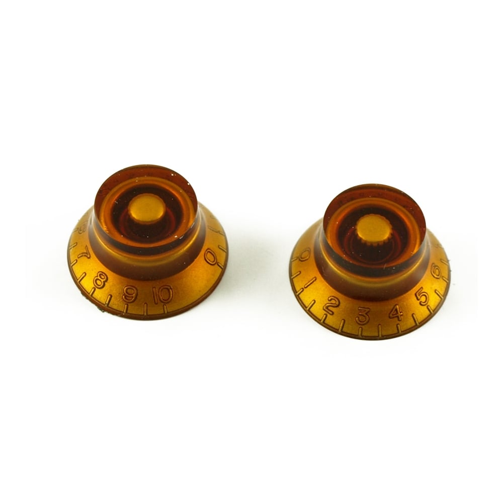 Metric Bell Knob Amber (Pair)