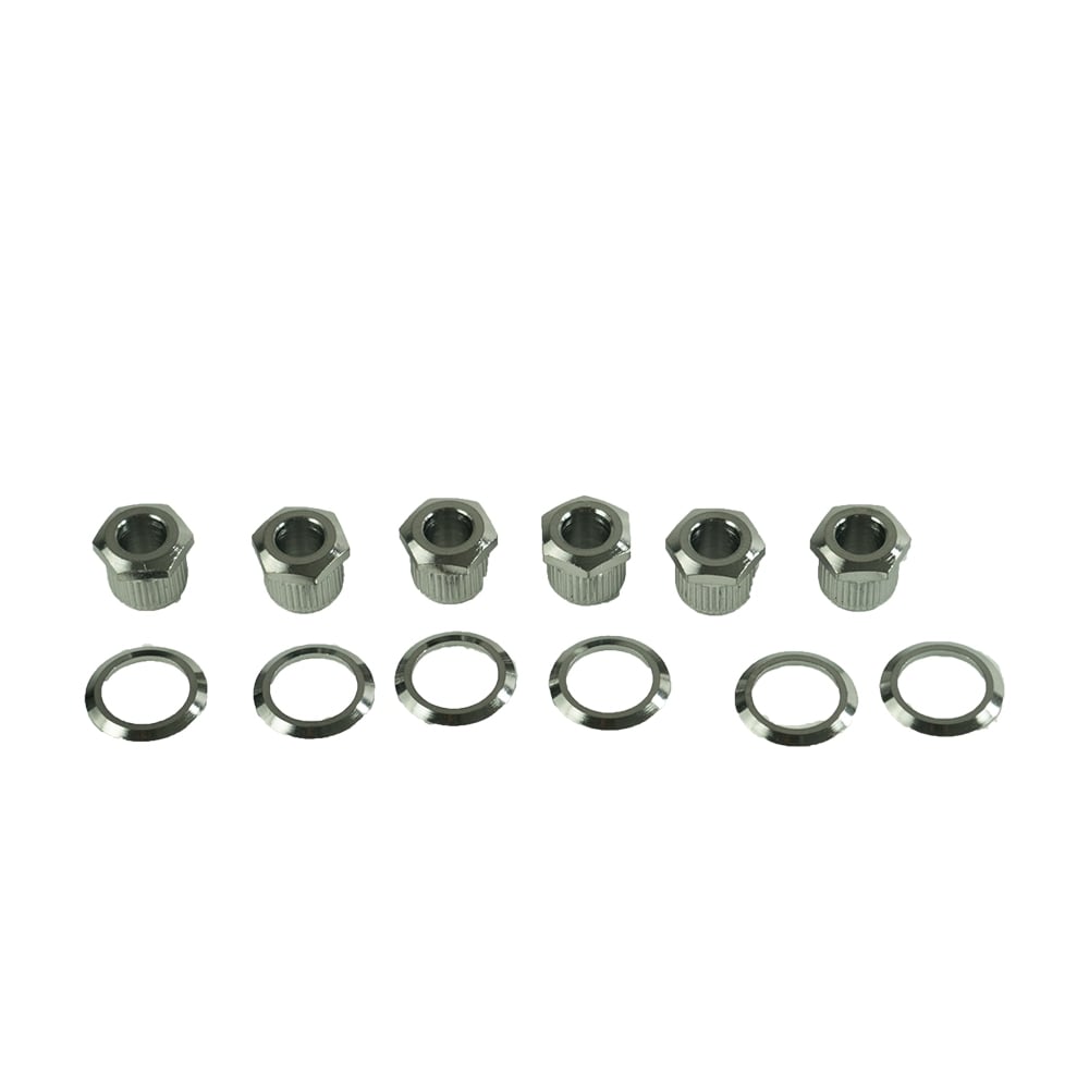 Kluson Hex Head To Vintage Adapter Bushing Kit Metric - 6 Washers, 6 bushing