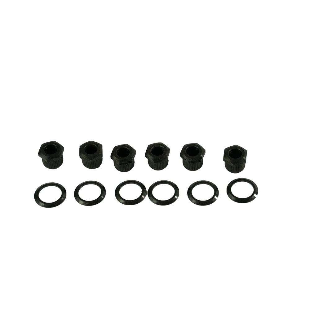 Kluson Hex Head To Vintage Adapter Bushing Kit Metric - 6 Washers, 6 bushing