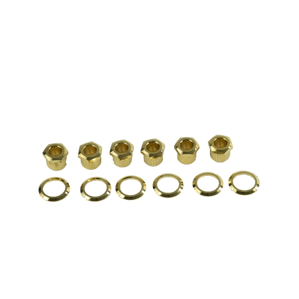 Kluson Hex Head To Vintage Adapter Bushing Kit Metric - 6 Washers, 6 bushing