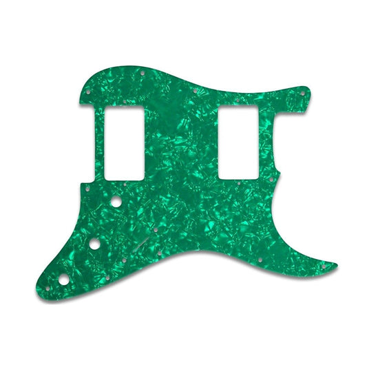 Strat 2 Hums - Green Pearl White/Black/White 3 ply Lamination