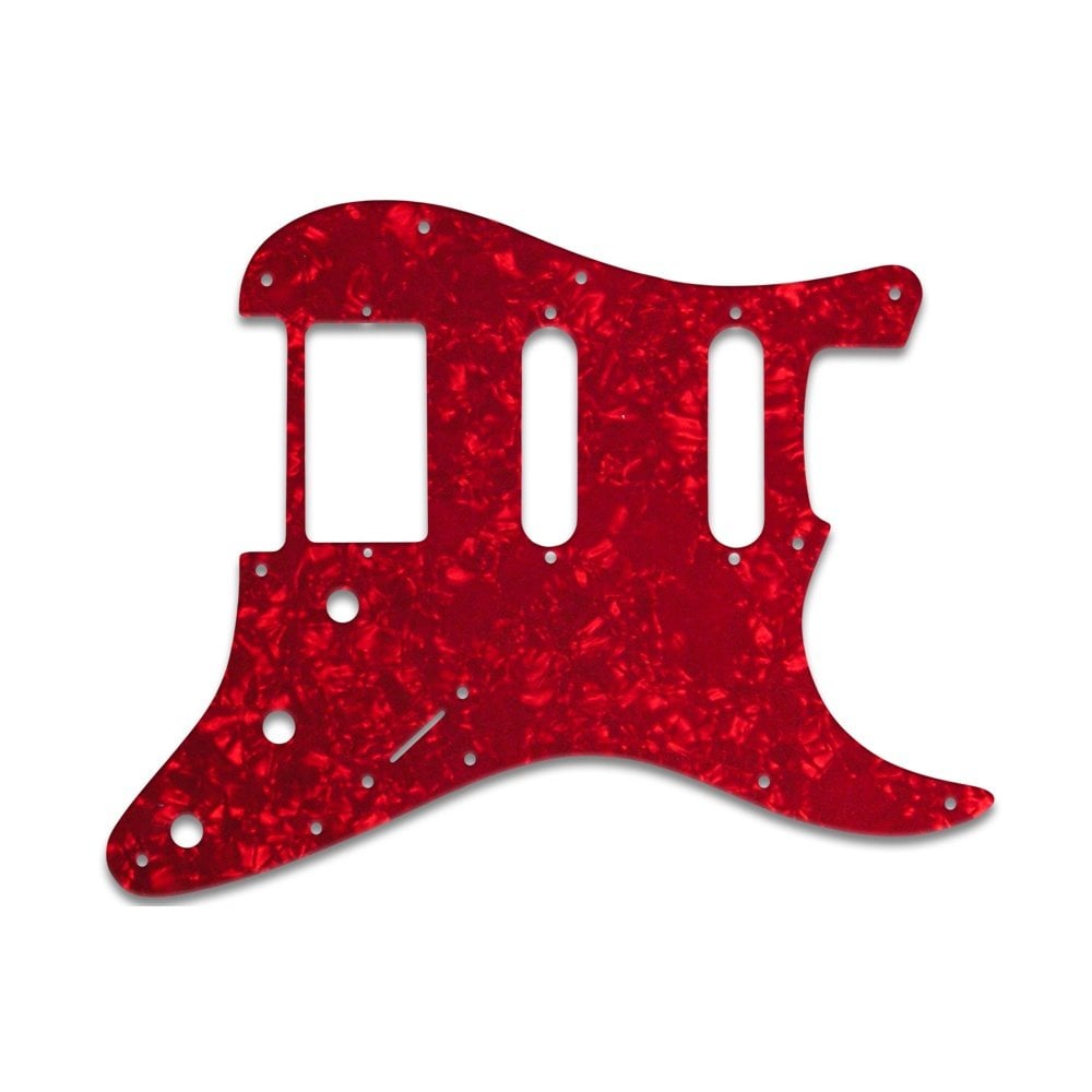 Strat Humbucker Single Single - Red Pearl White/Black/White 3 ply Lamination