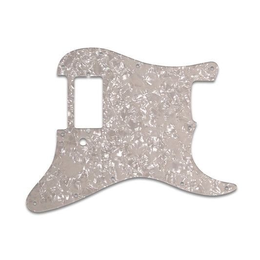 Strat 1 Humbucker Only - Aged Pearl White/Black/White 3 ply Lamination