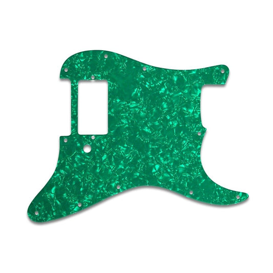 Strat 1 Humbucker Only - Green Pearl White/Black/White 3 ply Lamination