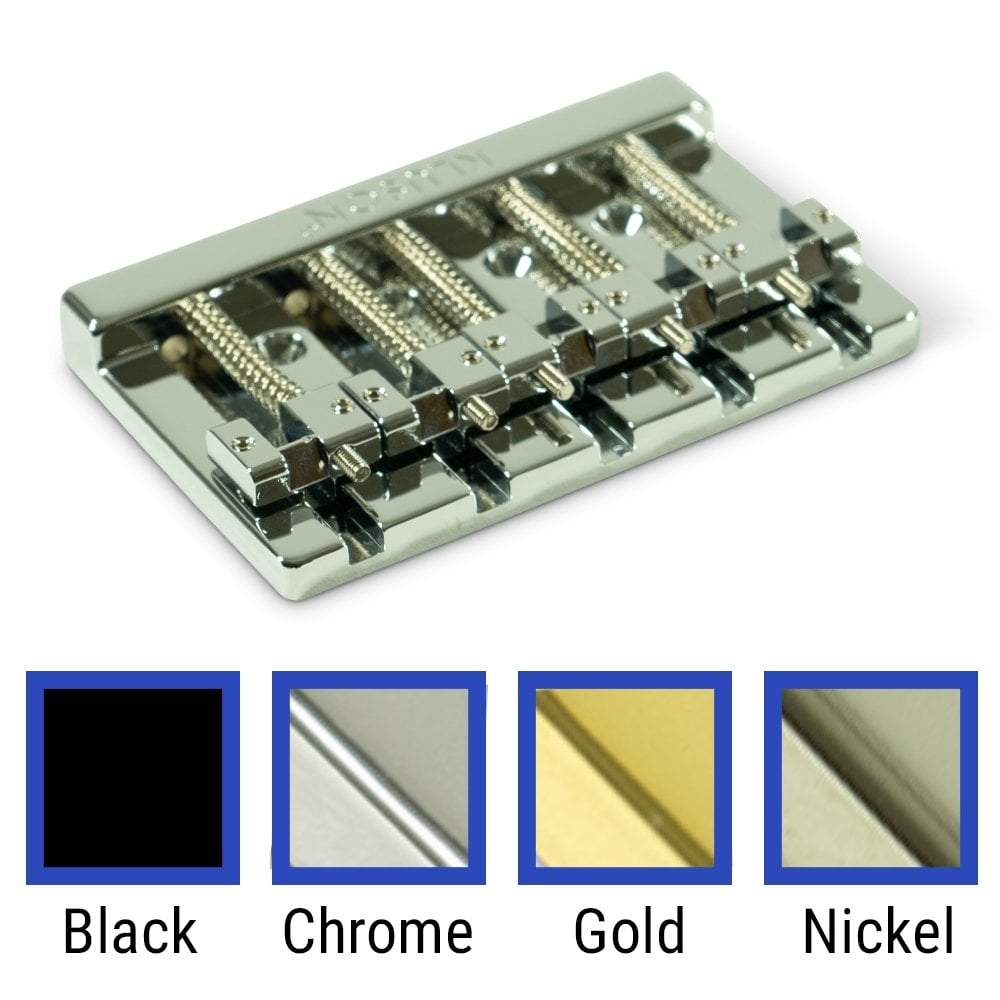 High Mass 5 String Bass Bridge Zinc with Brass Saddles